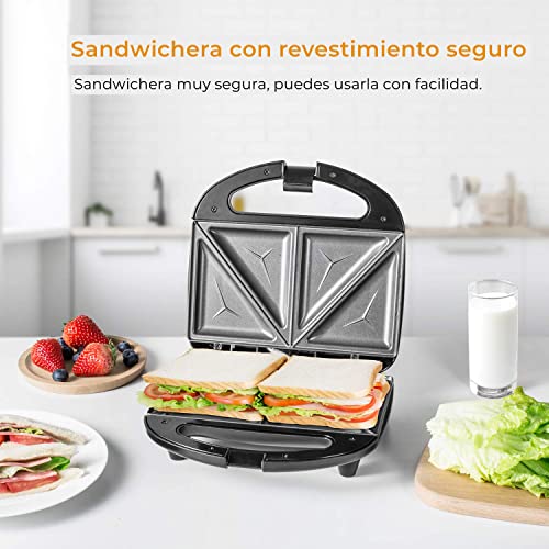 Sandwichera eléctrica con luz indicadora para Desayuno